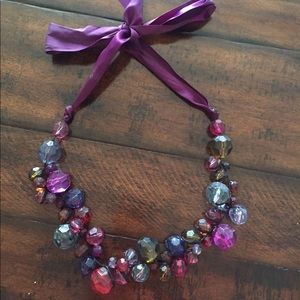 Beautiful Zara statement necklace with ribbon tie