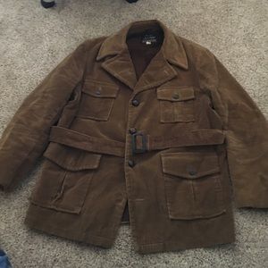 Men's vintage corduroy pea coat size 44