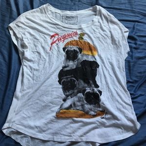 Dog shirt with pugs
