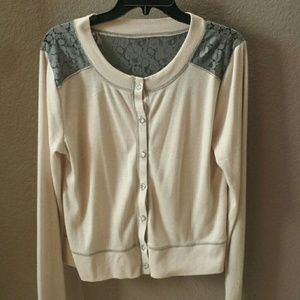 Vera Wang Jeweled Cardigan