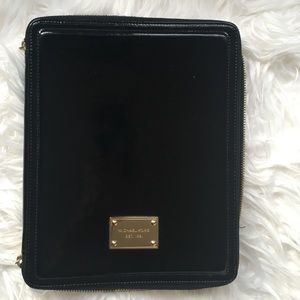Michael Kors Black Patent Jet Set iPad Case