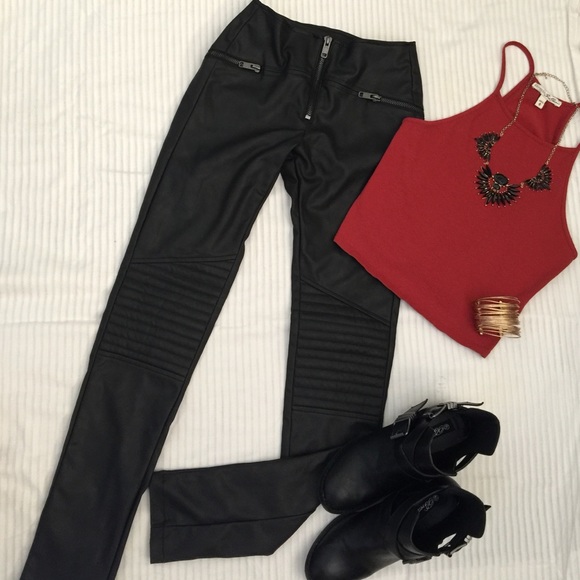 Leather Jegging Pants