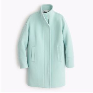 J Crew Cocoon Coat- Soft Mint Size 6