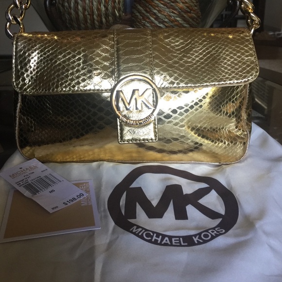 Gold Michael kors bag