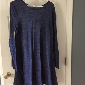 Long sleeve blue dress