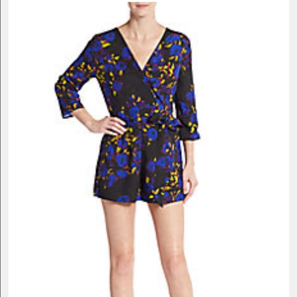 Yumi Kim Romper in Black Floral