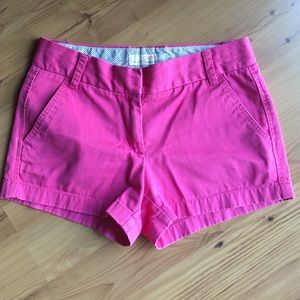 Jcrew broken in chino short 3 inches in magenta