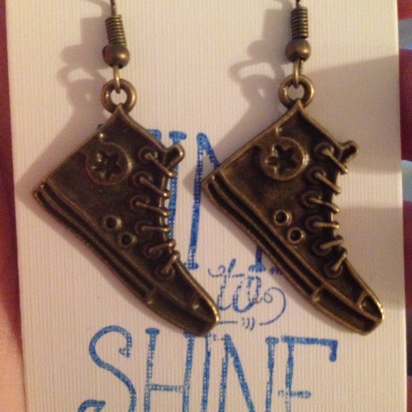 Handmade Converse sneaker earrings