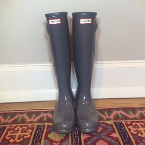 Gray Original Tour Gloss Hunter Rain Boots