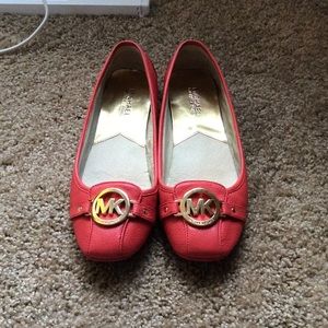 Michael Kors Fulton Mocs 8.5 Watermelon Leather