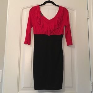 Red and Black Body Central Dress