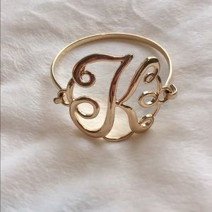 Letter K monogram bracelet