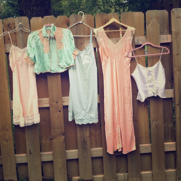 SOLD!!!!Vintage silk and lace sleep wear!!!