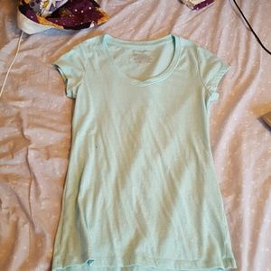 Teal v neck shirt