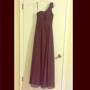 Brown long formal dress