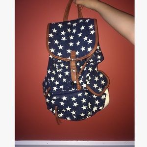 Blue and white star backpack