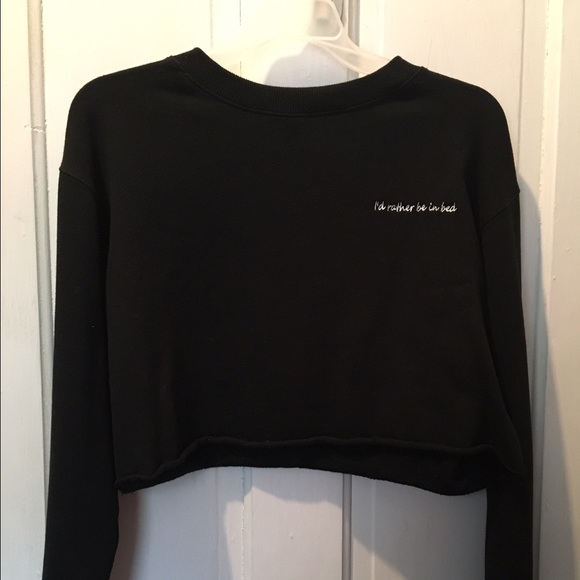 Black crop sweatshirt from pac sun