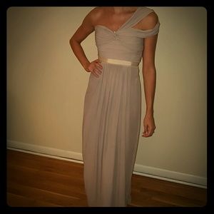 STUNNING BEIGE GREY BCBG MAX AZRIA GOWN