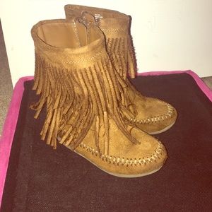 Jumping Beans fringe boots size toddler 8