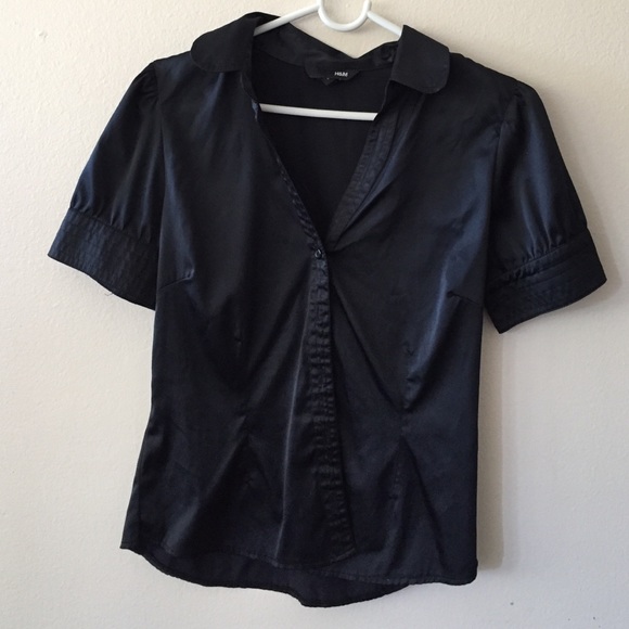 H&M black button up
