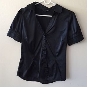 H&M black button up
