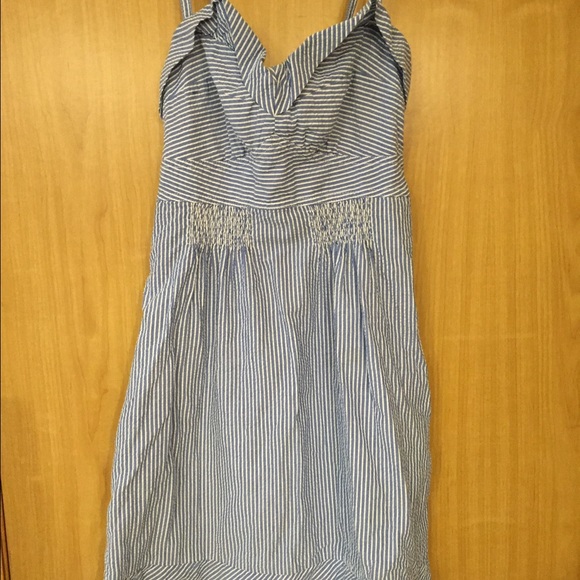 Blue striped dress