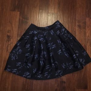 Black and Blue Floral Skirt