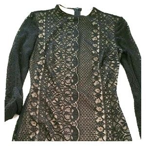 Black Lace Midi Dress