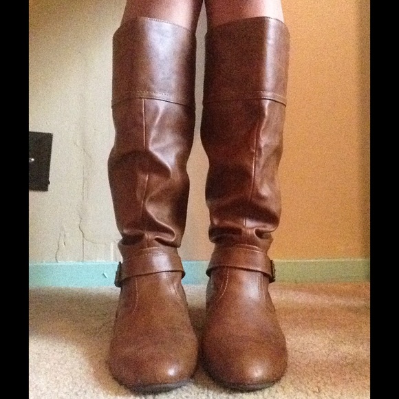 Brown fall boots