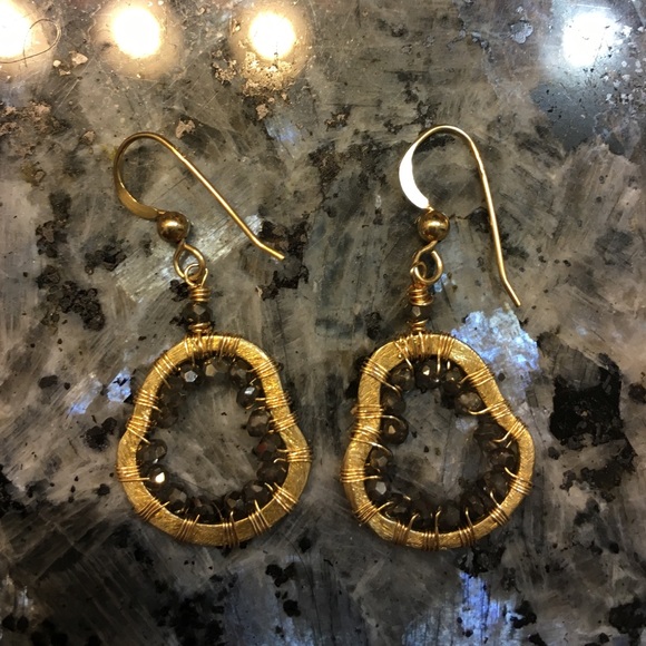 Gold drop earrings