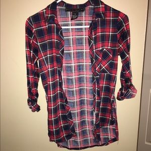 Plaid high low Flannel