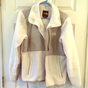 Women's white North Face Denali jacket
