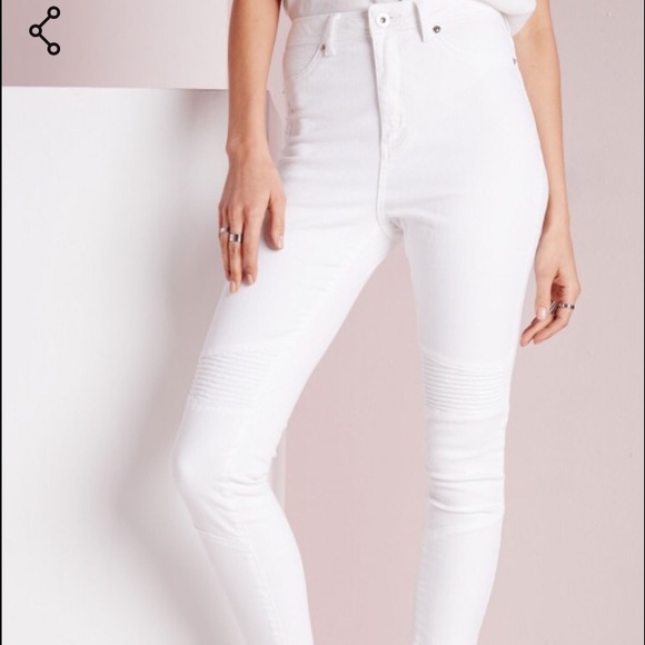 Missguided Denim - Missguided Sinner High Waisted Skinny Biker Jeans