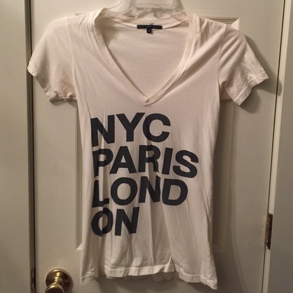 V Neck NYC Paris London tee