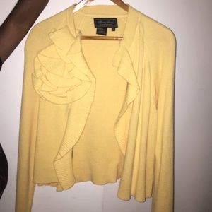 Yellow Ruffle (floral) Sweater