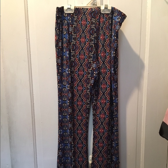 Patterned flare bell bottom pants