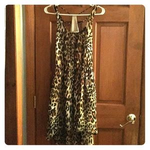 Animal print tank top dress