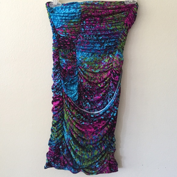 Tube top fitted dress