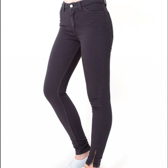American apparel side Zip pants