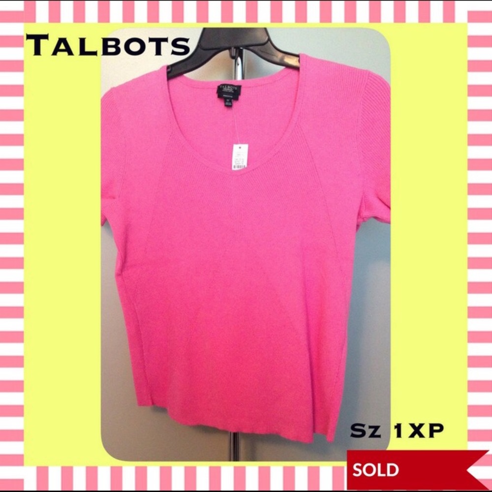 SOLD  NWT Talbots Short Sleeve Sweater Sz 1XP