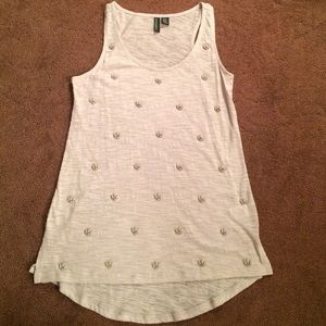 Jeweled tank top