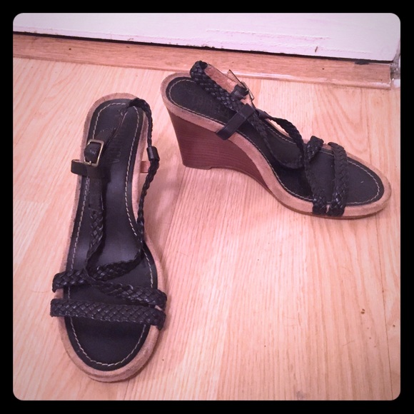 Kenneth Cole Shoes - ‼️SALE Black rope wedge TriBeCa Kenneth Cole 7.5