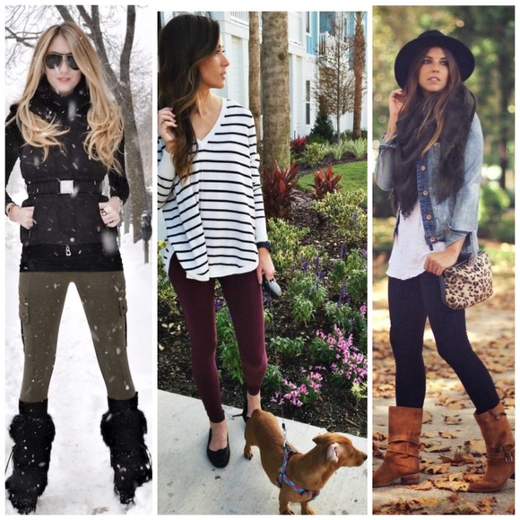 Fleece Lined High Waisted Leggings - Picture 3 of 4