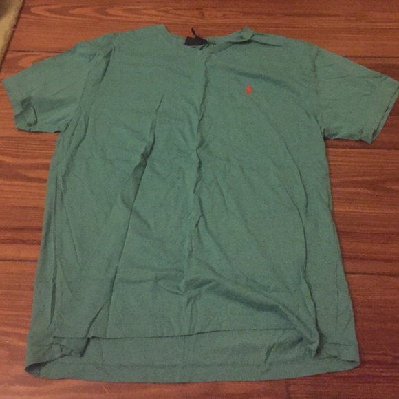 Teal and orange polo t-shirt