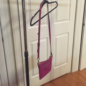 Magenta coach cross body bag