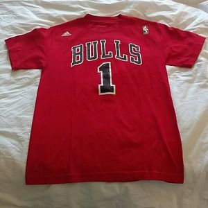 Unisex Adidas Chicago Bulls Tshirt with D.Rose
