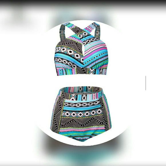 SALE!Two piece plus size swim suit - Picture 3 of 4