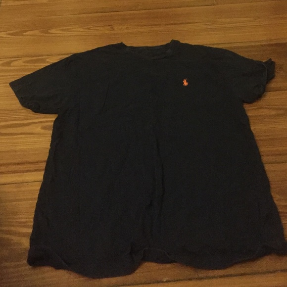 Navy and orange polo t-shirt