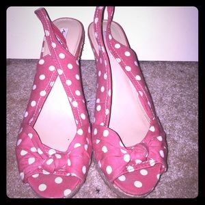 Size 11 American eagle Polka dot wedges