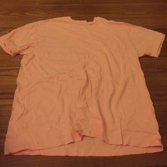 Pale pink and yellow polo t-shirt